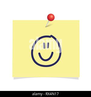 Office Papier mit niedlichen smiley Happy Face Vector EPS Abbildung 10 Stock Vektor