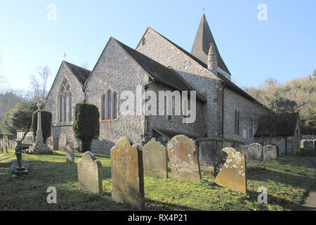 Der hl. Johannes der Täufer Pfarrkirche in findon Dorf in West Sussex Stockfoto