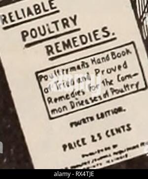 Die östliche poultryman (1905) der Östlichen poultryman easternpoultryma 68 unse Jahr: 1905 R.P. J. PQULTRY BÜCHER 55 lirrF *J* Ich mit POIITTRY Isabookof 112 Seiten. 9 x 12 Zoll in der Größe, dass enthält, wt Om^l/t/jj Wmi rUUIyini beueve mehr eine IT J fiiii^v "" ausführlich behandeln auf diese Rasse. Das frontispiz ist eine schöne Reproduktion von Herrn Sewell's Öl piinting "Weiße Wyandottes "Vertretung der Win-ning Hähnchen und Hühnchen in Boston, im Januar 1898. Wir haben H-id speziell für dieses Buch ganzseitigen Zeichnungen von Silber, Gold, Weiß und Buff Wyandottes. 80 n t: r^ Seiten Stockfoto