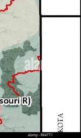 Südosten Montana Montana Feuchtgebiet Feuchtgebiet südöstlich Bewertung Bewertung: die Entwicklung und Verfeinerung von Montana Feuchtgebiet Bewertung und Überwachung der Strategie EF0D78E 0-16 DC-40 CF-B45F-BC3E 350455 B9 Jahr: 2013 0 25 50 H Km 100 | Vierte code hydrologischen Einheit Stufe IV Ecoreglon zentrale grünland Dichten Ton Prairie | bewaldeten Kuppen, Little Missouri Badlands Mesic seziert Plains Missouri Plateau Ponderosa Pine Forest-Savanna Hügel Fluss Pausen Sagebrush Steppe Semiarid Pierre schiefer Ebenen Baker O'Fallon Creek • UpperiLittle MissouriiRiver Mi* Pah Creek fTLowep Powder River untere Zunge Fluss Boxelder Stockfoto