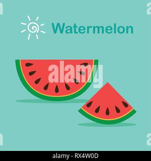 Wassermelone Symbol auf weißem Hintergrund Vektor-illustration EPS 10 isoliert Stock Vektor