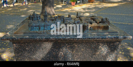 Outdoor Marmor Darstellung einer Stadt Stockfoto