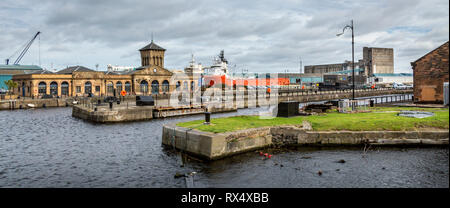 Forth Ports Authority Building, Leith Port ist ein abgeschlossener Tiefwasserhafen nördlich östlich von Edinburgh, der an der Wasseröffnung in Leith steht Stockfoto