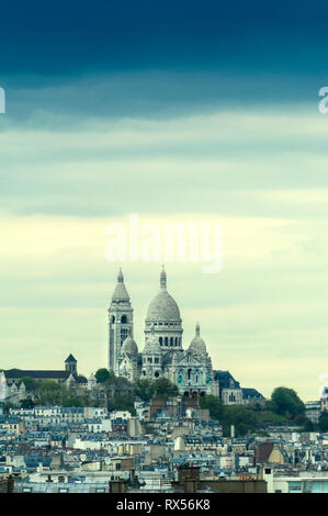 Montmartre und Sacre Coeur Basilika Stockfoto