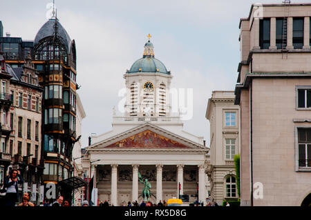 Europa, Belgien, Brüssel, Place Royale, Saint Jacques-sur-coudenberg Kirche Stockfoto