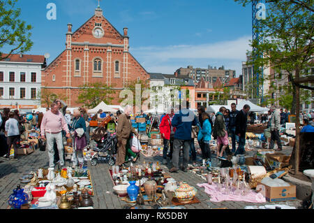 Europa, Belgien, Brüssel, Place du Jeu de Balle, Flohmarkt Stockfoto