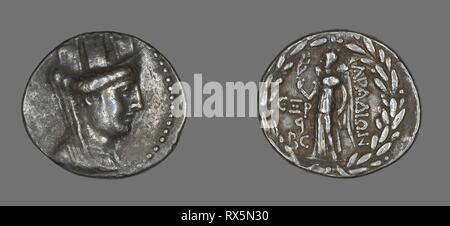 Tetradrachme (Münze), Tyche. Griechische. Datum: 95 BC-94 BC. Abmessungen: Durchm. 3 cm; 15.17 g. Silber. Herkunft: das antike Griechenland. Museum: Das Chicago Art Institute. Stockfoto