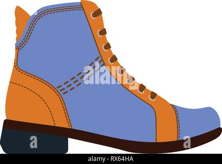 Frau boot Symbol. Flache Farbgestaltung. Vector Illustration. Stock Vektor