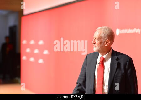 Dundee, Großbritannien. Vom 8. März 2019. Der Führer - Jeremy Corbyn Adressen Konferenz mit einer Grundsatzrede. Credit: Colin Fisher/Alamy leben Nachrichten Stockfoto