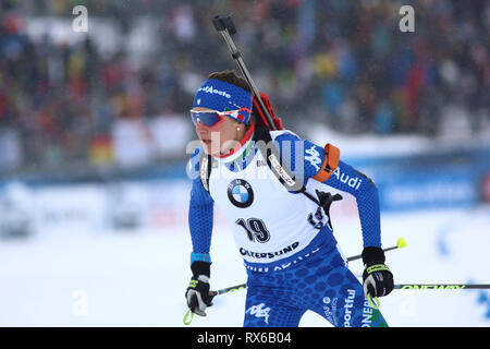 Östersund, Schweden. 8 Mär, 2019. IBU Biathlon Weltmeisterschaften, Tag 2, Sprint Frauen; Nicole Gontier (ITA) in Aktion: Aktion plus Sport/Alamy leben Nachrichten Stockfoto