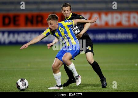 WAALWIJK 08-03-2019, Mandemakers Stadion, Fußball Saison 2018 / 2019, Niederländische Keuken Kampioen Divisie, RKC-SC Cambuur, Daan Daan Boerlage Rienstra, während des Spiels RKC Waalwijk - SC Cambuur Stockfoto