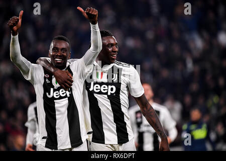 Foto Marco Alpozzi LaPresse 8 Marzo 2019 Torino, Italia Sport Calcio Juventus Vs Udinese - Campionato di calcio Serie A TIM 2018/2019 - Allianz Stadion. Nella Foto: Blaise Matuidi (Juventus F.C.); esulta Dopo il Gol 4-0 Foto LaPresse - Marco Alpozzi März 08, 2019 Turin, Italien Sport Fussball Juventus Vs Udinese - Italienische Fußball-Liga einen TIM 2018/2019 - Allianz Stadion im picBlaise Matuidi (Juventus F.C.);;;;;;;; feiern Ziel 4-0 Stockfoto