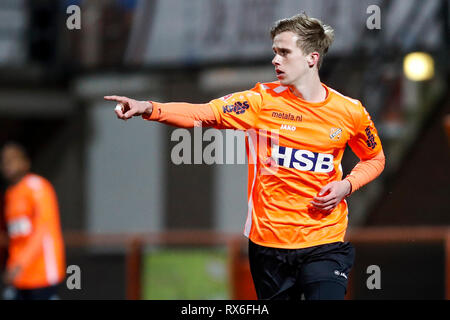 VOLENDAM, 08-03-2019, Kras Stadion, der niederländische Fußball, Keuken Kampioen Divisie, Saison 2018 / 2019. Volendam player Marco Tol während des Spiels Volendam vs Go Ahead Eagles Stockfoto