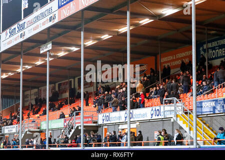 VOLENDAM, 08-03-2019, Kras Stadion, der niederländische Fußball, Keuken Kampioen Divisie, Saison 2018 / 2019. Leere Stellen im steht während des Spiels Volendam vs Go Ahead Eagles Stockfoto