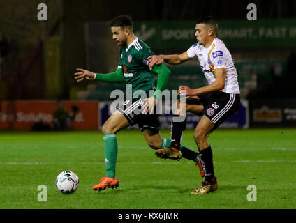 Dublin, Republik Irland. 08 Mär, 2019. DARREN COLE von Derry City FC während der airtricity League Befestigung zwischen Bohemiens FC & Derry City FC am Dalymount Park, Dublin Credit: Kevin Moore/MCI/Alamy leben Nachrichten Stockfoto