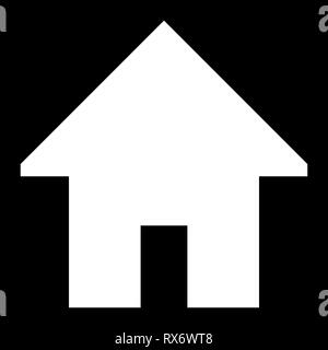Home Symbol - weiß einfach, isoliert - Vector Illustration Stock Vektor