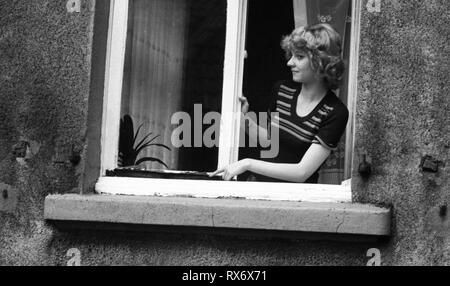 Die Bürger wollen nicht länger den maroden Zustand dieses colliery Abrechnung der Ruhrkohle AG (RAG) in Marl zu akzeptieren, hier am 27. Juni 1974. | Verwendung weltweit Stockfoto