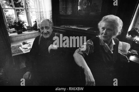 Die Bürger wollen nicht länger den maroden Zustand dieses colliery Abrechnung der Ruhrkohle AG (RAG) in Marl zu akzeptieren, hier am 27. Juni 1974. | Verwendung weltweit Stockfoto