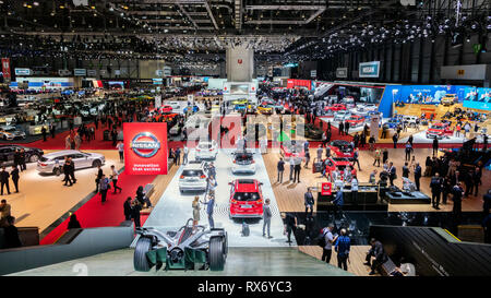 Genf, Schweiz - 5. März, 2019: Blick auf die 89. Internationalen Automobilsalon in Genf. Stockfoto