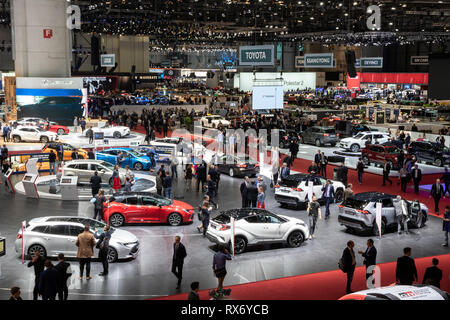 Genf, Schweiz - 5. März, 2019: Blick auf die 89. Internationalen Automobilsalon in Genf. Stockfoto