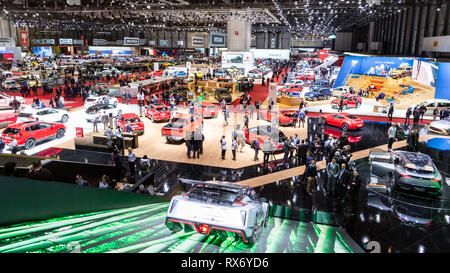 Genf, Schweiz - 6. März, 2019: Blick auf die 89. Internationalen Automobilsalon in Genf. Stockfoto