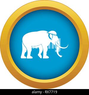Mammut Symbol blau Vector isoliert Stock Vektor