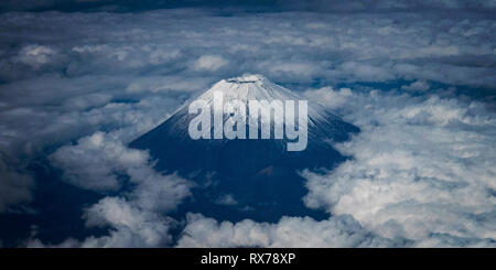 Mount Fuji, Peak über den Wolken Stockfoto