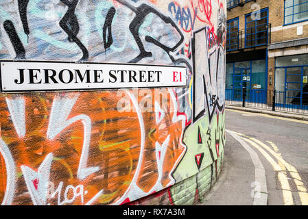 Jerome Straße E 1 Spitalfields London Stockfoto