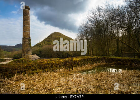 Stillgelegte Bergbau Pumpenhaus St Austell China Clay Museum Stockfoto