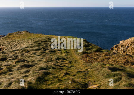 Pfad zu Bird Rock, Cape St. Mary's Ecological Reserve im Herbst, nachdem die Vögel für die Saison, Neufundland, Kanada Stockfoto