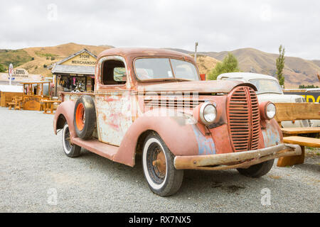 Old Classic Pickup Truck, Burkes Pass, Neuseeland Stockfoto