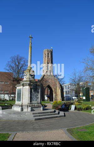 Innenansicht des Greyfriars Turm suchen, Kings Lynn Norfolk. Stockfoto