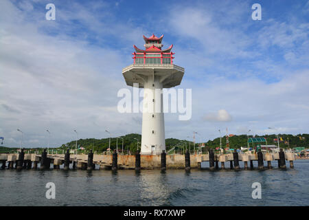 Leuchtturm, Ko Si Chang, Provinz Chonburi, Thailand Stockfoto