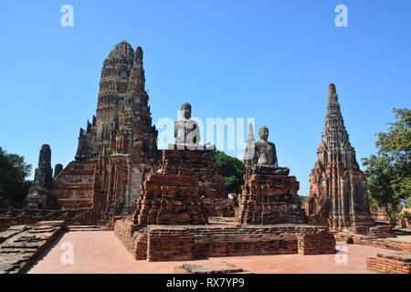 Wat Watthanaram ist ein buddhistischer Tempel in der Stadt Ayutthaya Historical Park, Thailand, am Westufer des Chao Phraya Flusses, außerhalb Ayutt Stockfoto