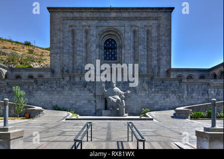 Matenadaran (das Mesrop Mashtots Institut für alte Handschriften) ist ein Repository für alte Handschriften, Forschungsinstitut und Museum in Eriwan, EIN Stockfoto