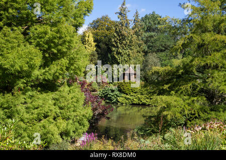 Sandringham House Gardens und 20.000 Hektar großen, privaten Wohnsitz von Königin Elizabeth II. in Sandringham in Norfolk. England Stockfoto