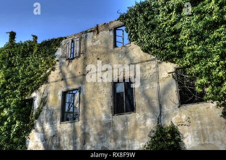 Belvedere, Grado, Triest, Udine, Italien, Dorf, Siedlung, Festland, Verlassen, vergessen, Taverne, Schule, verfallen, Ruine, Vergangenheit, Monarchie, Stockfoto