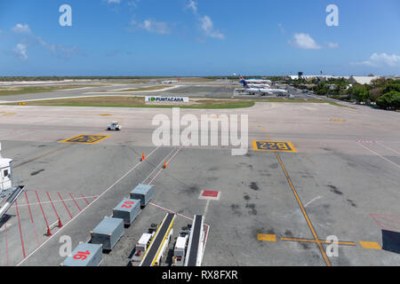 Der internationale Flughafen Punta Cana, Dominikanische Republik Stockfoto