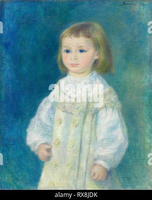 Lucie Berard (Kind in Weiß). Pierre-Auguste Renoir; Französisch, 1841-1919. Datum: 1883. Abmessungen: 61,3 x 49,8 cm (24 3/8 x 19 5/8 in.). Öl auf Leinwand. Herkunft: Frankreich. Museum: Das Chicago Art Institute. Stockfoto