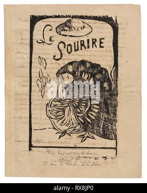 Le Sourire: Journal méchant, März 1900. Paul Gauguin; Französisch, 1848-1903. Datum: 1900. Abmessungen: 318 x 505 mm (Blatt); 318 × 253 mm (gefaltete Blatt); 265 × 165 mm (Bild). Mimeograph in braun-schwarze Tinte, mit Holz-block Drucken in schwarzer Tinte auf Creme webte Papier. Herkunft: Frankreich. Museum: Das Chicago Art Institute. Stockfoto