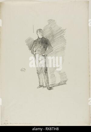 Studie Nr. 2: Herr Thomas Weise. James McNeill Whistler; American, 1834-1903. Datum: 1896. Abmessungen: 168 x 112 mm (Bild); 295 x 212 mm (Blatt). Transfer Lithographie in Schwarz auf Creme Bütten. Herkunft: USA. Museum: Das Chicago Art Institute. Stockfoto