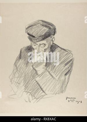 Portrait von Renoir, vierten Platte. Jean Louis Forain; Französisch, 1852-1931. Datum: 1905. Abmessungen: 267 × 219 mm (Bild); 351 × 273 mm (Blatt). Auf Creme japanisches Papier Lithographie. Herkunft: Frankreich. Museum: Das Chicago Art Institute. Stockfoto