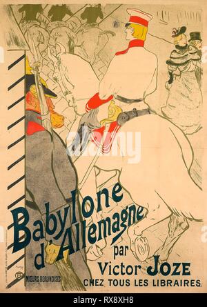 Babylone d'Allemagne. Henri de Toulouse-Lautrec; Französisch, 1864-1901. Datum: 1894. Abmessungen: 1.190 x 820 mm (Bild); 1.225 x 875 mm (Blatt, Augen). Farblithographie auf Tan webte Papier. Herkunft: Frankreich. Museum: Das Chicago Art Institute. Stockfoto