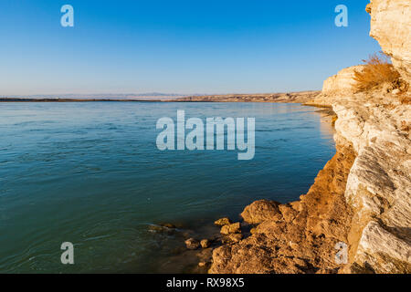 Die einzige frei fließenden Teil des Columbia River bei Hanford Reach, Eastern Washington, USA. Stockfoto