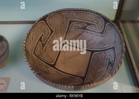 Eine seltene Schüssel auf Anzeige am Museum Bereich der Mesa Verde Stockfoto