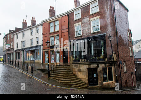 Ein regnerischer Tag in Stockport Stockfoto