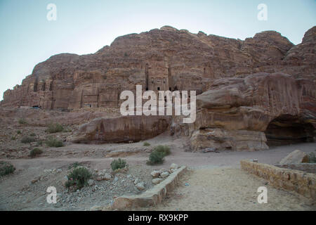 Die königlichen Gräber, Petra, Jordanien Stockfoto