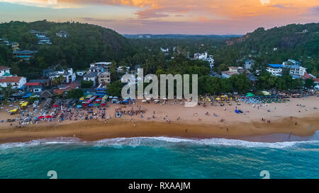 Sonnenuntergang in Unawatuna, Sri Lanka. Stockfoto