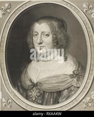 Anna von Österreich. Robert Nanteuil; Französisch, 1623-1678. Datum: 1666. Abmessungen: 492 x 417 mm (Blatt; Schnitt innerhalb der Platte). Gravur auf Papier. Herkunft: Frankreich. Museum: Das Chicago Art Institute. Stockfoto