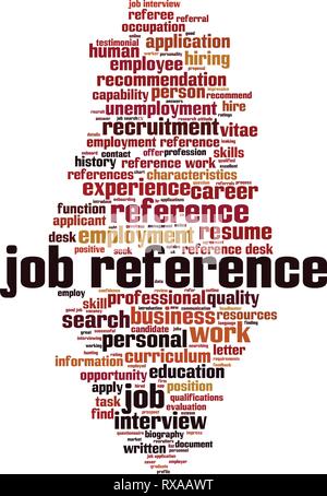 Job Reference word cloud Konzept. Vector Illustration Stock Vektor